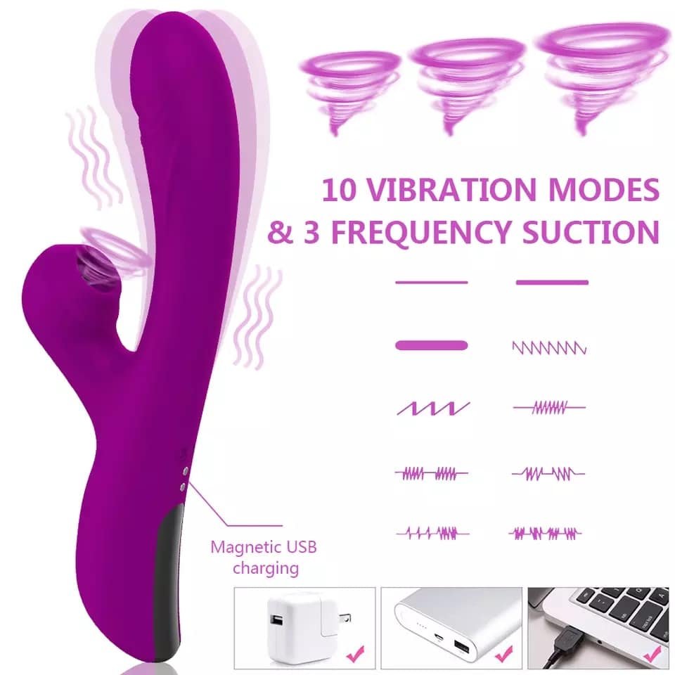 Juguete sexual de estimulaciขn para mujeres y adultos, vibrador de succiขn para el clกtoris con calefacciขn y masajeador para el punto G, con 10 patrones